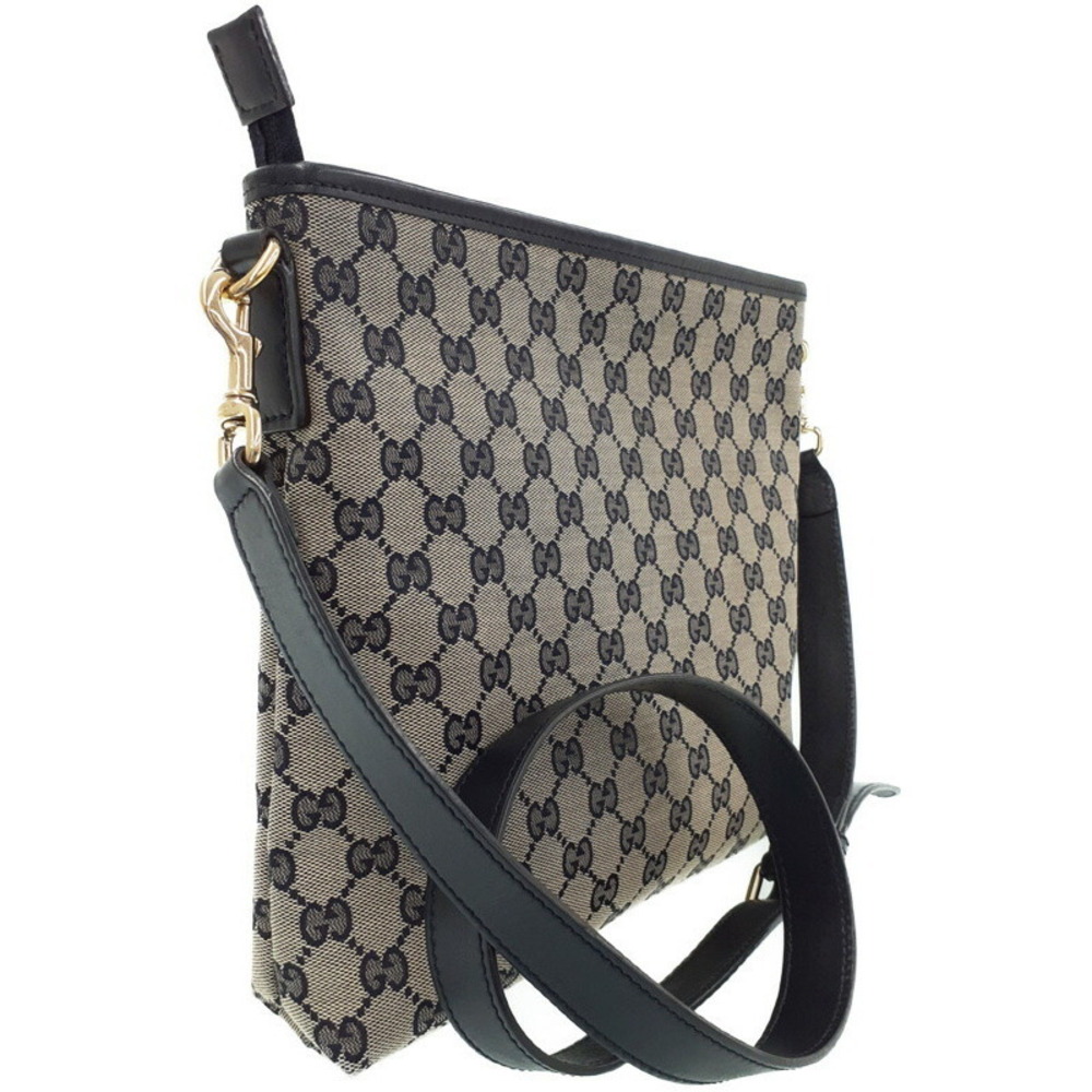 Gucci Blue Web GG Beige Canvas Messenger Bag